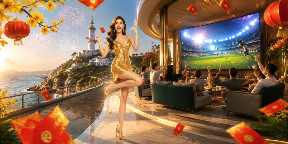 Không khí Vũng Tàu về đêm với lồng đèn đỏ minh họa điểm bắt đầu giải trí